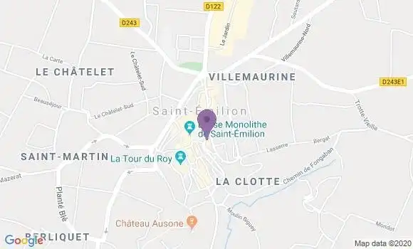 Localisation LCL Agence de Saint Emilion