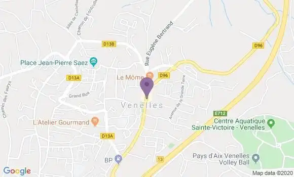 Localisation Crédit Agricole Agence de Venelles