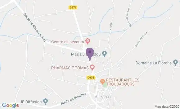 Localisation Crédit Agricole Agence de Visan