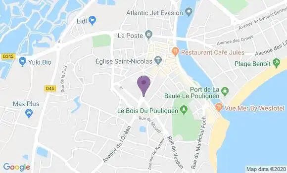 Localisation Crédit Agricole Agence de La Baule