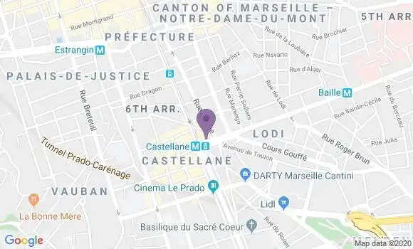 Localisation LCL Agence de Marseille Castellane