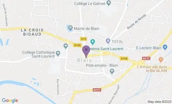 Localisation Crédit Agricole Agence de Blain