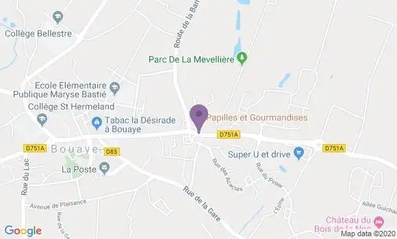 Localisation Crédit Agricole Agence de Bouaye
