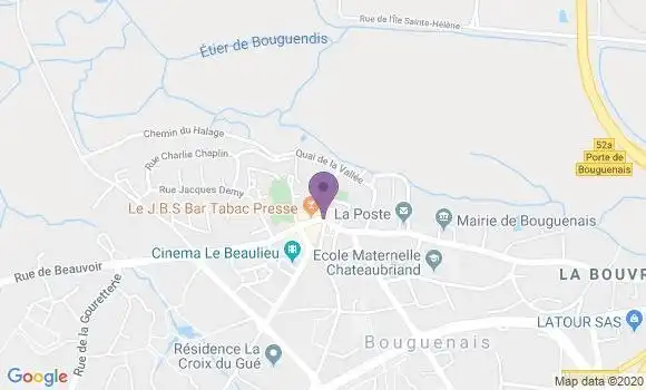 Localisation Crédit Agricole Agence de Bouguenais