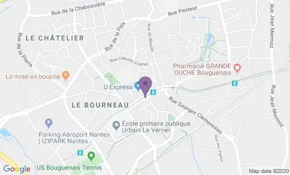 Localisation Crédit Agricole Agence de Bouguenais les Couets