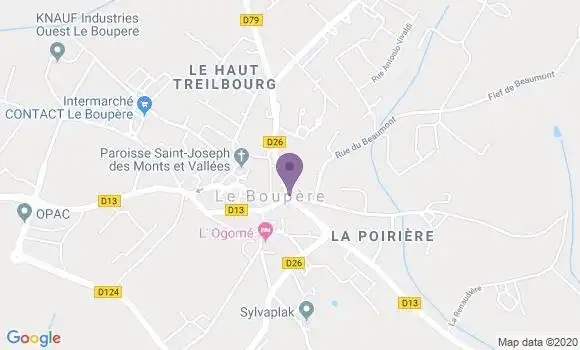 Localisation Crédit Agricole Agence de Le Boupère