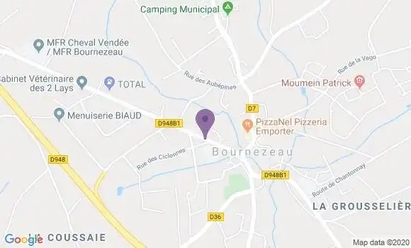 Localisation Crédit Agricole Agence de Bournezeau