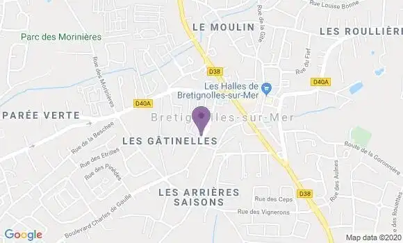 Localisation Crédit Agricole Agence de Brétignolles sur Mer