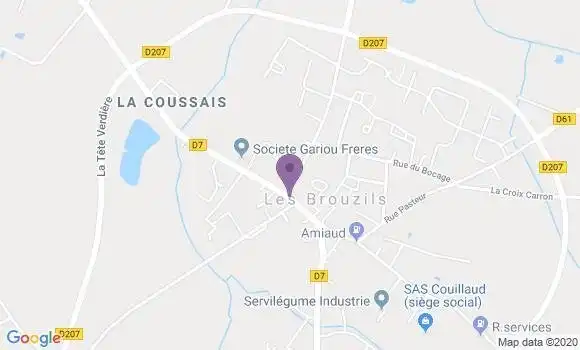 Localisation Crédit Agricole Agence de Les Brouzils