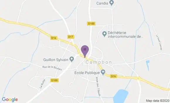 Localisation Crédit Agricole Agence de Campbon
