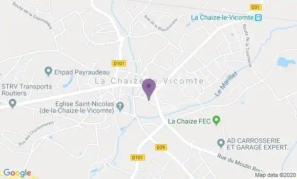 Localisation Crédit Agricole Agence de La Chaize le Vicomte