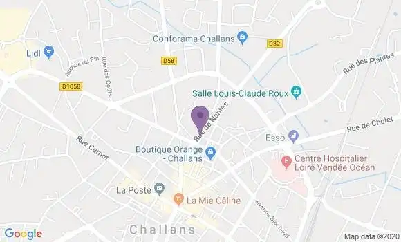 Localisation Crédit Agricole Agence de Challans