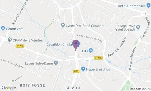 Localisation Crédit Agricole Agence de Challans Cap Océan