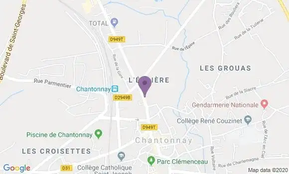 Localisation Crédit Agricole Agence de Chantonnay
