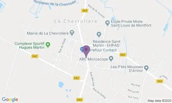 Localisation Crédit Agricole Agence de La Chevrolière