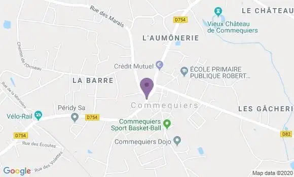 Localisation Crédit Agricole Agence de Commequiers