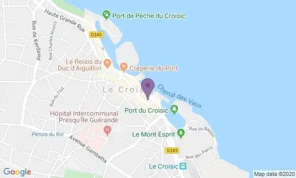 Localisation Crédit Agricole Agence de Le Croisic