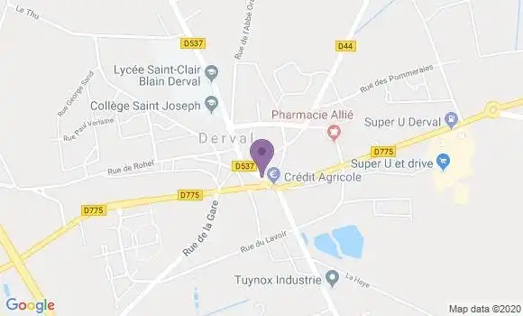 Localisation Crédit Agricole Agence de Derval
