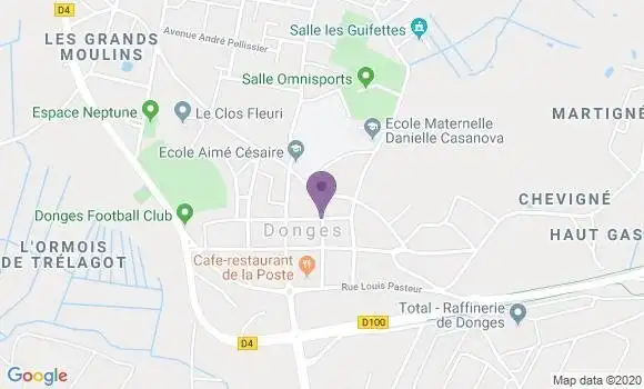 Localisation Crédit Agricole Agence de Donges