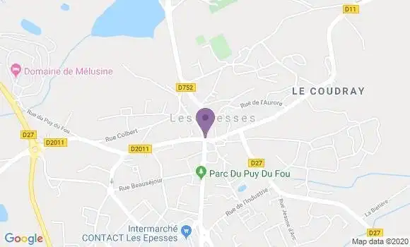 Localisation Crédit Agricole Agence de Les Epesses