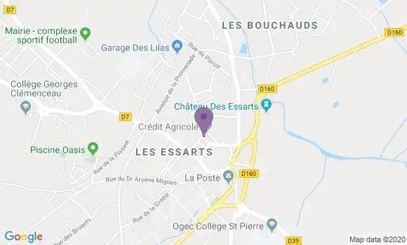 Localisation Crédit Agricole Agence de Les Essarts