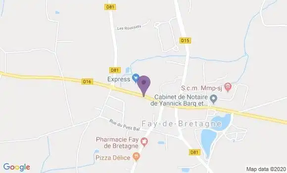 Localisation Crédit Agricole Agence de Fay de Bretagne