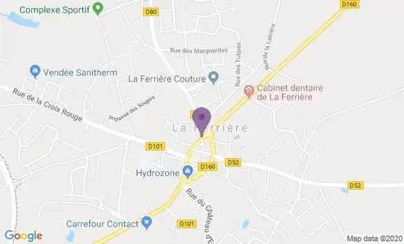 Localisation Crédit Agricole Agence de La Ferrière