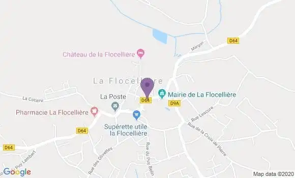Localisation Crédit Agricole Agence de La Flocellière