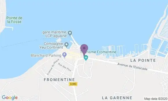 Localisation Crédit Agricole Agence de Fromentine