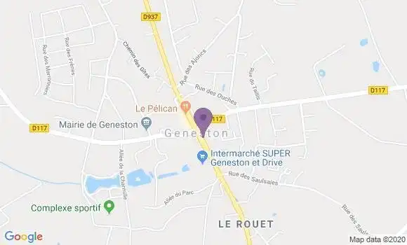 Localisation Crédit Agricole Agence de Geneston