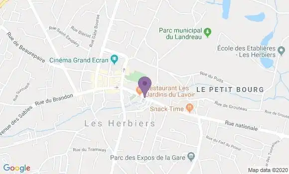 Localisation Crédit Agricole Agence de Les Herbiers