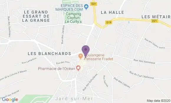 Localisation Crédit Agricole Agence de Jard sur Mer