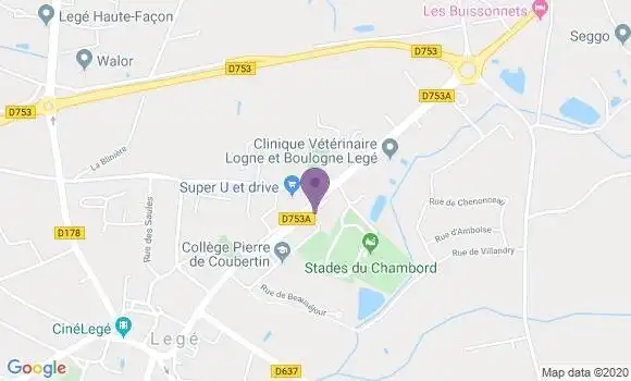 Localisation Crédit Agricole Agence de Legé