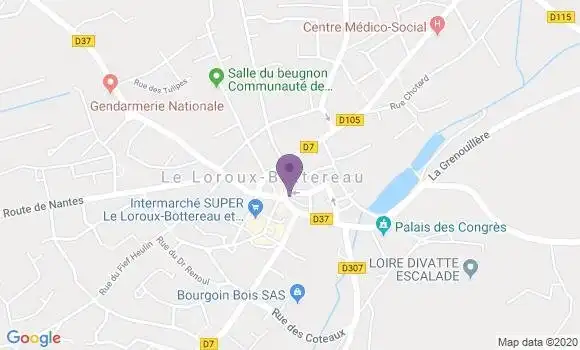 Localisation Crédit Agricole Agence de Le Loroux Bottereau