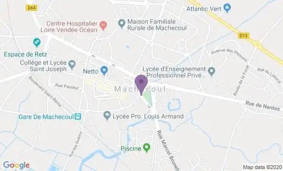 Localisation Crédit Agricole Agence de Machecoul