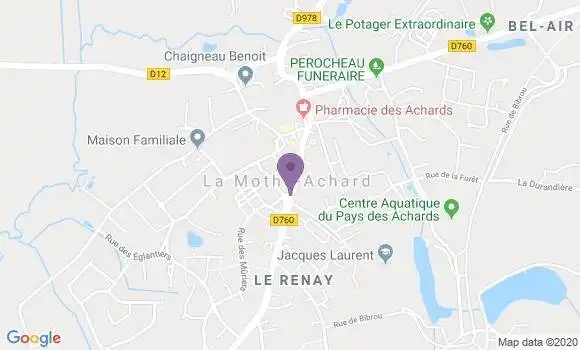 Localisation Crédit Agricole Agence de La Mothe Achard