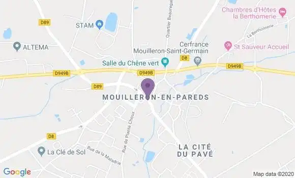 Localisation Crédit Agricole Agence de Mouilleron en Pareds