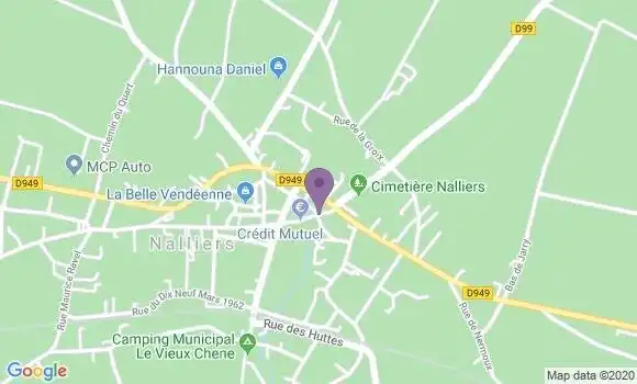 Localisation Crédit Agricole Agence de Nalliers