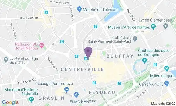 Localisation Crédit Agricole Agence de Nantes Beaulieu