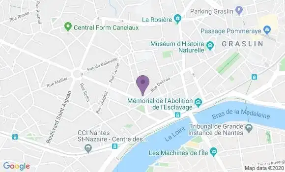 Localisation Crédit Agricole Agence de Nantes René Bouhier