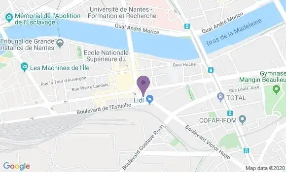Localisation Crédit Agricole Agence de Nantes République