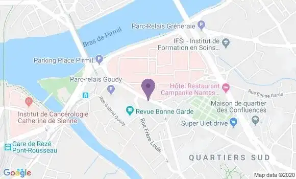 Localisation Crédit Agricole Agence de Nantes Saint Jacques