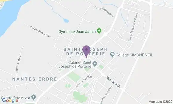Localisation Crédit Agricole Agence de Nantes Saint Joseph de Porterie