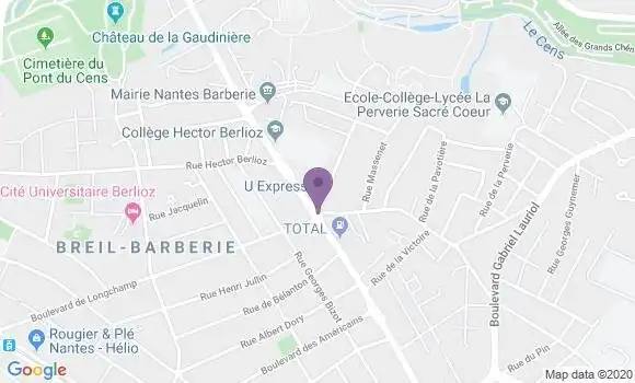 Localisation Crédit Agricole Agence de Nantes Schuman