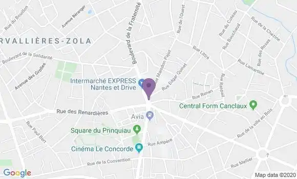 Localisation Crédit Agricole Agence de Nantes Zola