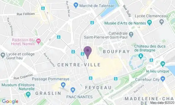 Localisation Crédit Agricole Agence de Nantes 50 Otages
