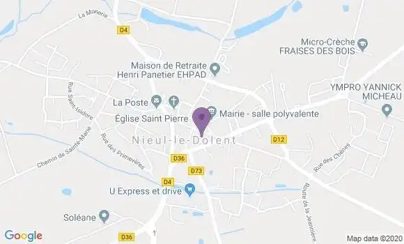 Localisation Crédit Agricole Agence de Nieul le Dolent