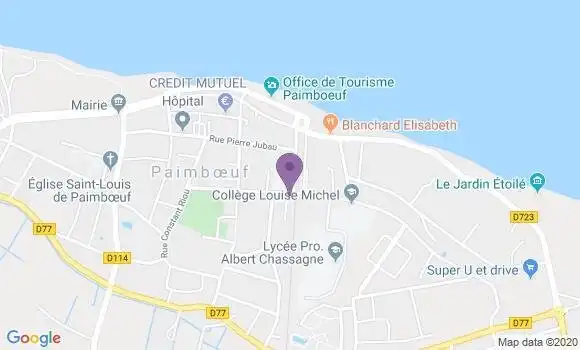 Localisation Crédit Agricole Agence de Paimboeuf
