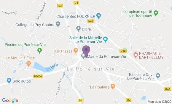 Localisation Crédit Agricole Agence de Le Poiré sur Vie