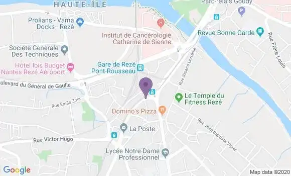 Localisation Crédit Agricole Agence de Rezé 8 Mai